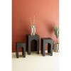 Wooden Side Tables – 22.5"H Black MDF & Fir Wood Square Accent Tables Set of 3, Modern Open-Frame Design by Kalalou - 2 of 4
