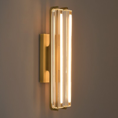 CityFurn Modern LED Wall Sconce with Crystal Glass