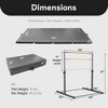 BalanceFrom Fitness 120 x 48 Inch All Purpose Folding Gymnastics Exercise Mat and Adjustable Folding Steel Gymnastics Bar for Ages 3 & Up Set, Gray - 4 of 4