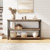 Long Console Table, Wooden Fluted Entryway Table, Sofa Table Behind Couch, Entry Foyer Table for Entryway, Hallway, Living Room - 4 of 4