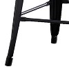 Sapphtopaz Modern Bar Stools Set Metal Farme Industrial Dining Chairs with Bucket Back Rustic Counter Stools for Kitchen Island - 2 of 4