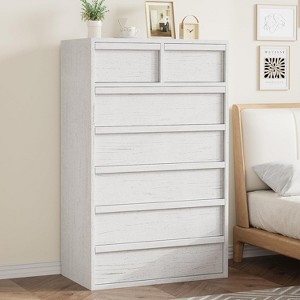 Jojoka 7 Drawer Dresser for Bedroom, Tall Wooden Chest of Drawers with Large Storage, Modern Dresser Organizer for Living Room, Entryway, Nursery - 1 of 4