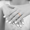 Black Bow Jewelry 4mm 10K Rose, White, or Yellow Gold Half Round Milgrain Standard Band - 2 of 3