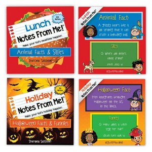 MyWish4U Back to School 2pk Kids' Lunch Box Notes, Animal Facts and Sillies with Halloween Facts and Funnies - 151 notes - 1 of 4