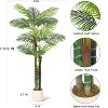 Faux Palm Tree with White Base, Tall Potted Artificial Palm Tree Plant Fake Tropical Plant for Living Room Decor Plants Indoor Outdoor - 2 of 4