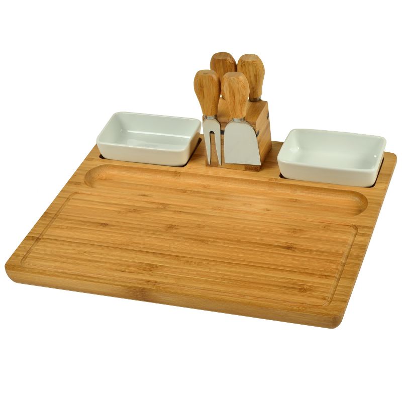 Picnic at Ascot Large Bamboo Cheese Board/Charcuterie Platter with Tools, Bowls, & Markers, 4 of 5