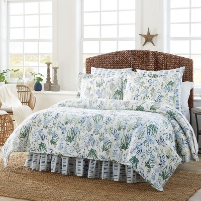 Oceana Blue and Green Cotton Standard Pillow Sham