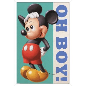 Trends International Disney Mickey Mouse: Good Old Days - Oh Boy! Framed Wall Poster Prints - 1 of 4