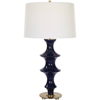 Uttermost Coil 28 3/4" Modern Gloss Cobalt Blue Ceramic Table Lamp