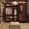 Bedroom Armoire Wardrobe Closet w/ 2 Drawers,72 in Wooden Wardrobe Cabinet w/ Hanging Rod, Tall Clothing Armoire Cabinet w/ Doors - 4 of 4
