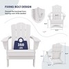 Hyleory Folding Adirondack Chair Outdoor, HDPE Patio Accent Chair - image 4 of 4