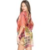 LA LEELA Women's Loose Mini Beachwear Swim Suit Holiday Swimwear Summer Bathing Suit Cover-up Mini Swing Dress - 3 of 4