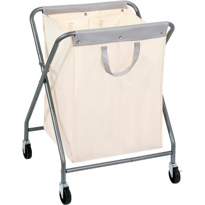 160L Collapsible Laundry Hamper with Wheels, Rolling Laundry Basket, Heavy Duty Laundry Sorter with Removable Bag
