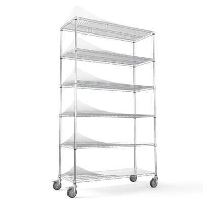 FONTOI Metal Storage Shelves, Adjustable Heavy Duty Shelving Unit, Standing Storage Rack Shelf Organizer