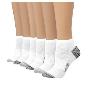 Hanes X-Temp Women's No Show Socks, Extended Sizes, 6-Pairs - 1 of 4