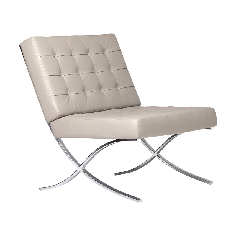 Studio Designs Home Atrium Bonded Leather Barcelona Chair, 1 of 8