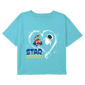 Girl's Wall-E Star Crossed Duo Cropped T-Shirt - 1 of 3