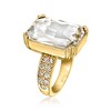 Ross-Simons 14kt Yellow Gold-Plated Ring With Simulated White Gemstones and .81 ct. t.w. Czs - 3 of 4
