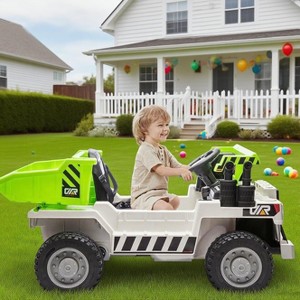 Ride on Toys for Kids 4-8,Ride On Dump Truck, 12V 4WD Kids Electric Car,Ride On Toys with Electric Dump Bed and Shovel,Two Speeds - 1 of 4