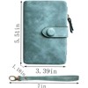 BEAFUP Womens Bifold Wallets,RFID Blocking Leather Wallet with 15 Card Slots and ID Window & Zipper Coin Purse for Daily Use,Commuting - 3 of 4