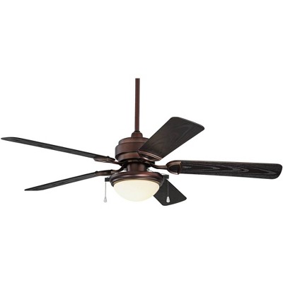 52" Casa Vieja Indoor Outdoor Ceiling Fan with Light LED Oil Brushed Bronze Wet Rated for Patio Porch