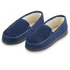 Collections Etc Mens Corduroy Memory Foam Slippers with Fleece Lining - 2 of 4