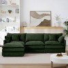 KWPZQEB 102" Modular Sectional Sofa, L Shaped Couch Set with Movable Ottoman, Chenille 3-Seater Cloud Couch with Throw Pillows for Living Room - 3 of 4