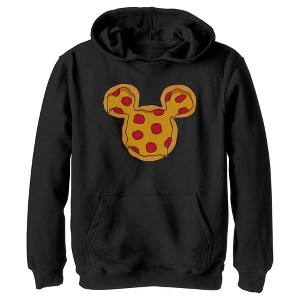 Boy's Disney Mickey Mouse Pizza Silhouette Pull Over Hoodie - 1 of 4
