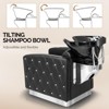 Karl Home Electric Shampoo Bowl and Chair Backwash Unit with Reclining Legrest - 3 of 4