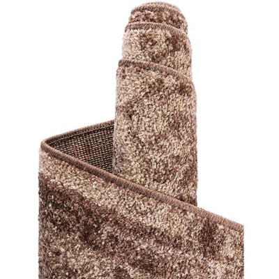 Autumn Collection Brown Synthetic Rectangular Area Rug