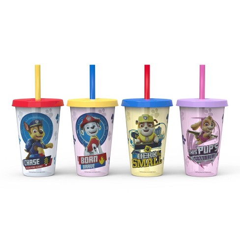 Zak Designs Paw Patrol Tumbler Set of 4, Durable Plastic Cups For Kids, BPA  Free