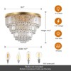 DOMETOUR Gold Modern Crystal Chandelier, Large Ceiling Light for Dining, Living, Bedroom (Bulb Not Included) - 2 of 4