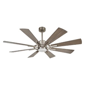 Parrot Uncle 60" Modern Windmill Ceiling Fans with Light and Remote Control Color Changing Integrated LED Ceiling Fan - 1 of 4