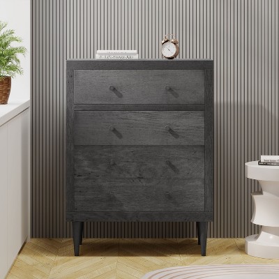 NicBex Wide Drawer Dresser,Mid-Century Style Dressers,Chest of Drawers for Bedroom,Living Room,Study,Office,Entryway