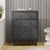 NicBex 4 Drawer Dresser Modern Storage Dressers Organizer with Wood Legs for Bedroom,Living Room - 4 of 4