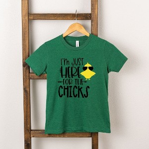 The Juniper Shop I'm Just Here For The Chicks Youth Short Sleeve Tee - 1 of 2