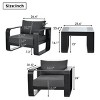 3 Piece Aluminum Outdoor Patio Bistro Set,Olefin Fabric Upholstered Arm Chairs Set of 2 with Coffee Table,Metal Garden Furniture Sets-Coolbibila - 4 of 4