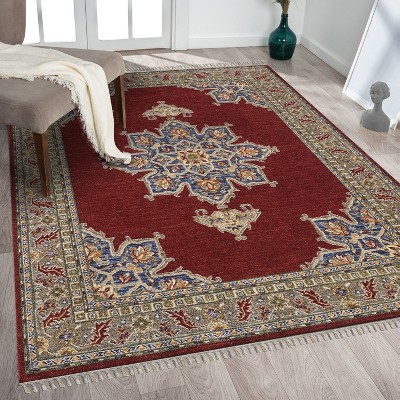 Luxe Weavers Fringe Modern Oriental Area Rug