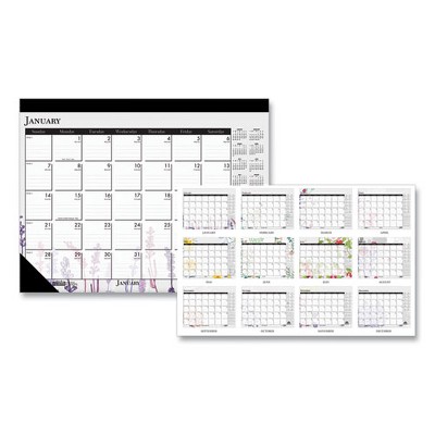 Recycled Wild Flower Wall Calendar, Wild Flowers Artwork, 15 x 12, White/Multicolor Sheets, 12-Month (Jan to Dec): 2024