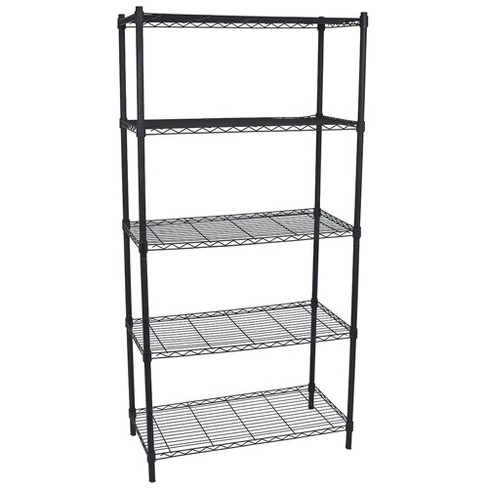 Mount-it! Height Adjustable 5 Tier Wire Shelving With Wheels  Rolling  Garage Shelves, Closet Metal Racks With Shelves And Shelving Or Utility  Shelf : Target