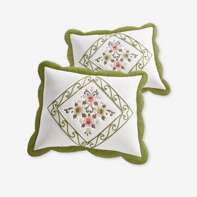 BrylaneHome Ava Embroidered Cotton Sham
