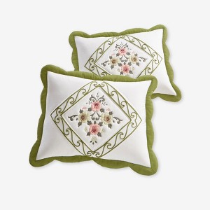 BrylaneHome Ava Embroidered Cotton Sham - 1 of 2
