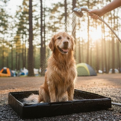 Wakeman Outdoors Foldable Camping Shower Pan Floor