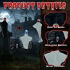 Karl Home 8PCS Halloween Decoration Hanging Ghosts Decor and Cobweb and Gravestone with Lighted Up Eyes - 3 of 4