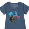 - Teenage Mutant Ninja Turtles - Leonardo AKA Leo Graphic Short Sleeve Fleece Dress - 2 of 4