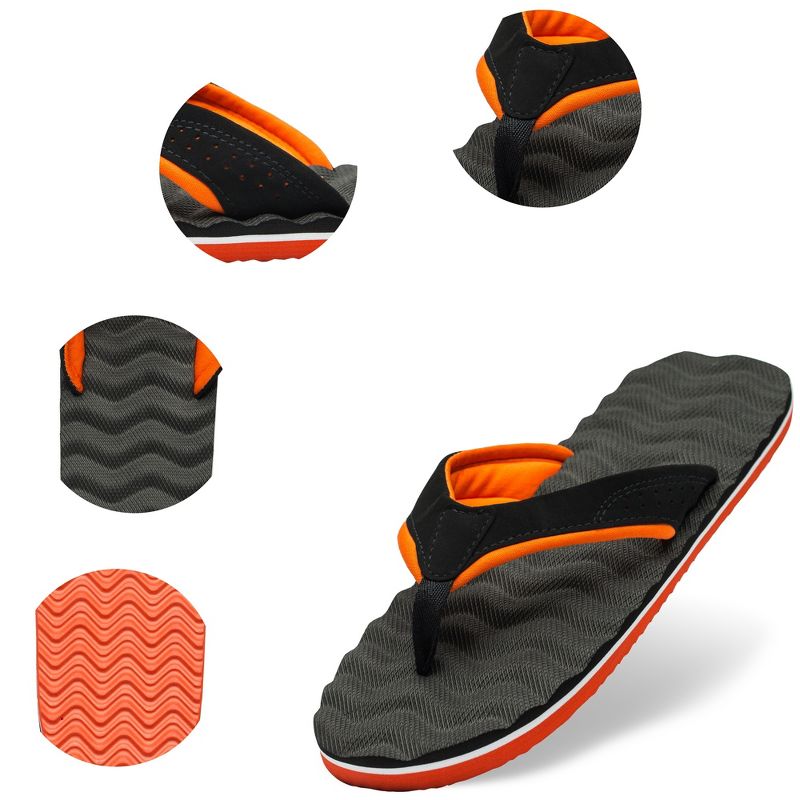 Alpine Swiss Joel Mens Flip Flops Lightweight EVA Thong Sandals Beach Shoes, 3 of 9