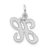 Black Bow Jewelry Sterling Silver, Sophia Collection, Small Script Initial H Pendant - 3 of 4