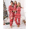 Family Matching Christmas Pajamas Front Zipper One Piece Pajamas wiht Pocket Holiday Pajamas Fleece-Lined Sleepwear Matching Jammies - 4 of 4