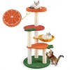 FURNIinspire Pet Tower Cute Cat Tree Fruit Style Cat Tower, Cat Climbing Tower, Indoor Pet Activity Center, Multicolored, 19"*19"*39" - 2 of 4