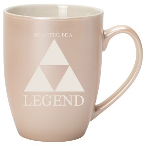100 North Three Scales 10 Ounce White and Precious Pearl Metallic Finish, Comfortably Fits Your Hands, New Bone China Coffee Tea Cup Mug, Be A Hero, - 1 of 1